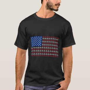 Patriottische boer 4 juli Amerikaanse vlag USA TRA T-shirt