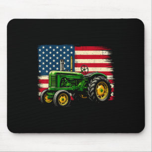 Patriottische Boer 4 juli Tractor Usa Vlag Muismat