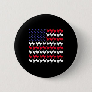 Patriottische Boeren 4 juli Amerikaanse vlag Ronde Button 5,7 Cm