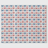 Patriottische bogen en kersen naadloos patroon cadeaupapier (Vlak)