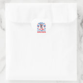 Patriottische Bokser Hond voor 4 juli Hart Sticker (Tas)
