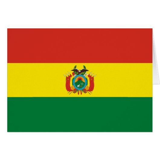 Patriottische Bolivia vlag (Voorkant Horizontaal)