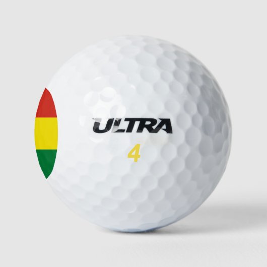 Patriottische Bolivia vlag Golfballen (Logo)