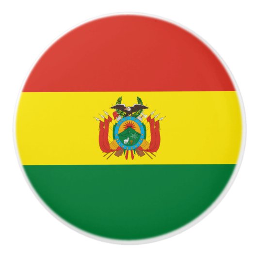 Patriottische Bolivia vlag Keramische Knop (Voorkant)