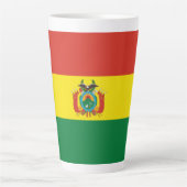 Patriottische Bolivia Vlag latte Mok (Voorkant)