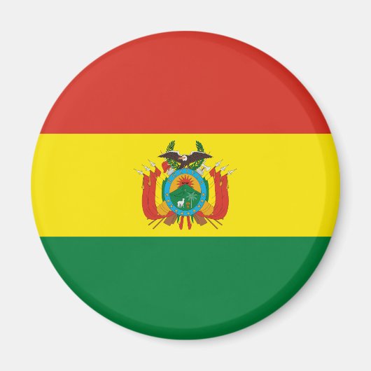 Patriottische Bolivia vlag Magneet (Voorkant)
