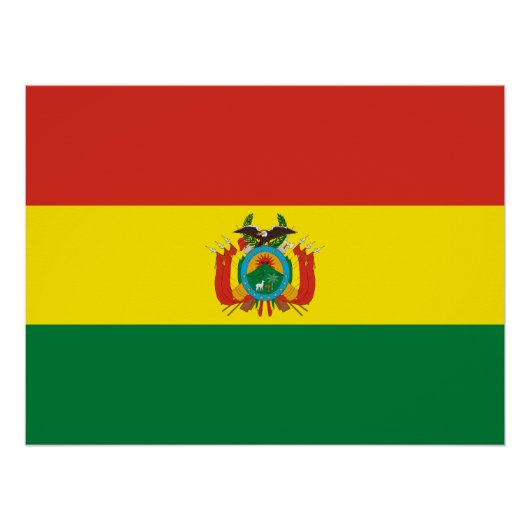 Patriottische Bolivia vlag Perfect Poster (Voorkant)