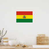 Patriottische Bolivia vlag Poster (Keuken)
