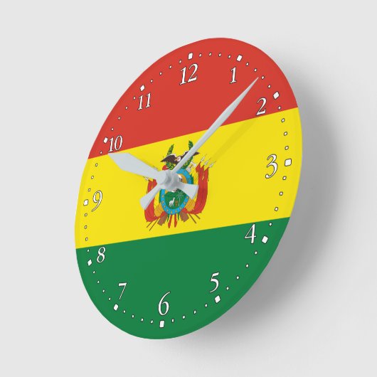 Patriottische Bolivia vlag Ronde Klok (Hoek)