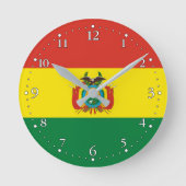 Patriottische Bolivia vlag Ronde Klok (Voorkant)