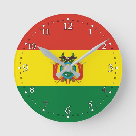 Patriottische Bolivia vlag Ronde Klok (Voorkant)