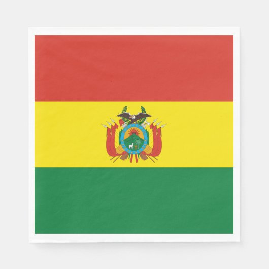 Patriottische Bolivia vlag Servet (Voorkant)