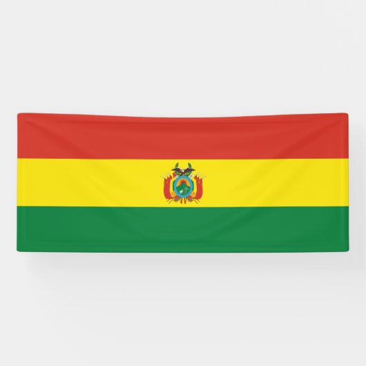 Patriottische Bolivia vlag Spandoek (Horizontaal)