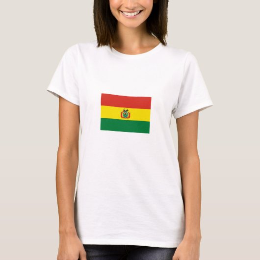 Patriottische Bolivia vlag T-shirt (Voorkant)