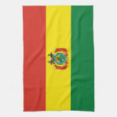 Patriottische Bolivia vlag Theedoek (Verticaal)