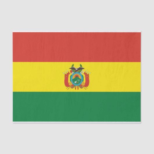 Patriottische Bolivia vlag Tissuepapier (Voorkant)