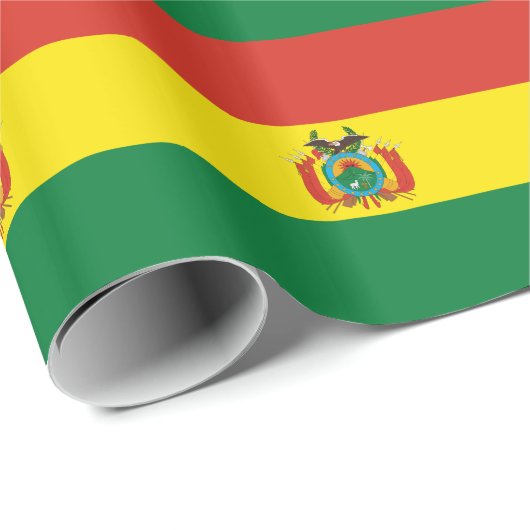 Patriottische Boliviaanse vlag Cadeaupapier (Rol Hoek)