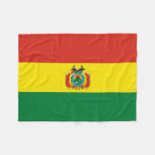 Patriottische Boliviaanse vlag Fleece Deken (Voorkant (Horizontaal))