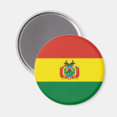 Patriottische Boliviaanse vlag Magneet (Voorkant / Achterkant)