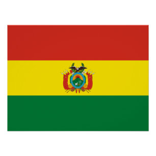 Patriottische Boliviaanse vlag Perfect Poster