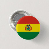 Patriottische Boliviaanse vlag Ronde Button 3,2 Cm (Voorkant /achterkant)