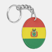 Patriottische Boliviaanse vlag Sleutelhanger (Voorkant Links)