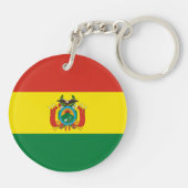 Patriottische Boliviaanse vlag Sleutelhanger (Achterkant)