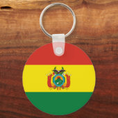 Patriottische Boliviaanse vlag Sleutelhanger (Voorkant)