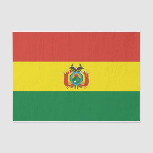 Patriottische Boliviaanse vlag Tissuepapier (Voorkant)
