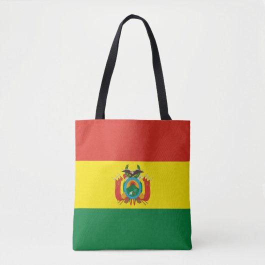 Patriottische Boliviaanse vlag Tote Bag (Voorkant)