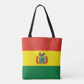 Patriottische Boliviaanse vlag Tote Bag (Achterkant)