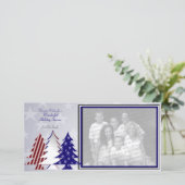 patriottische bomen feestdagenkaart (Staand voorkant)