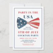 Patriottische boog 4 juli cocktailparty kaart (Voorkant)