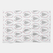 Patriottische boom met rode en blauwe sterren theedoek (Horizontaal)