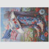 Patriottische Boots Tissuepapier (Voorkant)