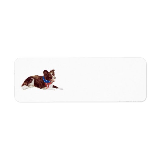 Patriottische Border Collies Etiket (Voorkant)