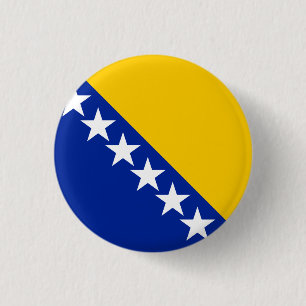 Patriottische Bosnië Herzegovina Vlag Ronde Button 3,2 Cm