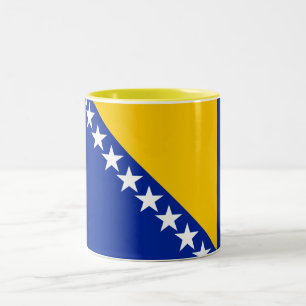 Patriottische Bosnië Herzegovina Vlag Tweekleurige Koffiemok
