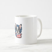 Patriottische Boston Terrier hond Puppy Amerikaans Koffiemok (Voorkant rechts)