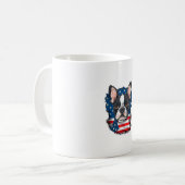 Patriottische Boston Terrier hond Puppy Amerikaans Koffiemok (Voorkant links)