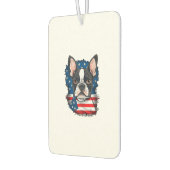 Patriottische Boston Terrier hond Puppy Amerikaans Luchtverfrisser (Links)