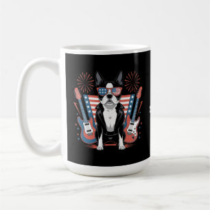 Patriottische Boston Terrier-hondliefhebber ontwer Koffiemok