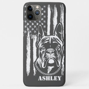 Patriottische Boston Terrier VS Vlag Hond Case-Mate iPhone Case