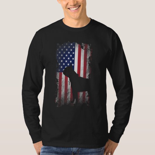 Patriottische Boston Terriers Amerikaanse vlag Coo T-shirt (Voorkant)