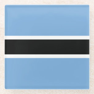 Patriottische Botswana Vlag Glas Onderzetter