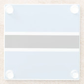 Patriottische Botswana Vlag Glas Onderzetter (Achterkant)