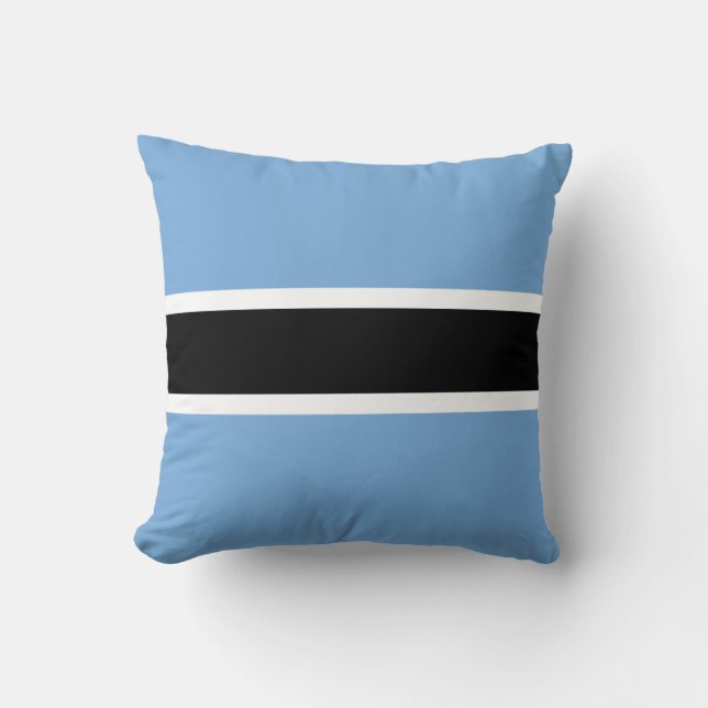 Patriottische Botswana Vlag Worp Kussen (Voorkant)