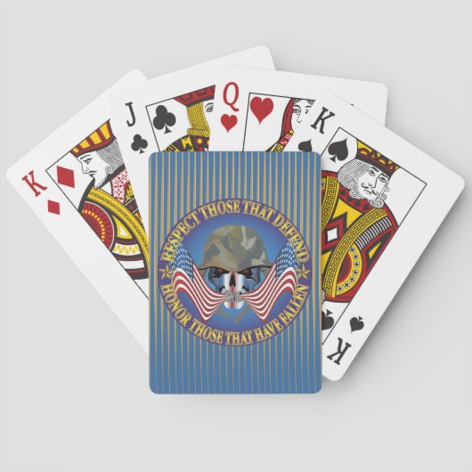 Patriottische Botten Pokerkaarten (Achterkant)