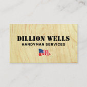 Patriottische bouw Handyman Carpenter Visitekaartje (Voorkant)