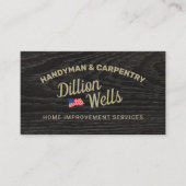 Patriottische bouw Handyman timmerwerk hout Visitekaartje (Voorkant)